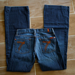7 For All Mankind DOJO Wide Leg Jeans Sz 28